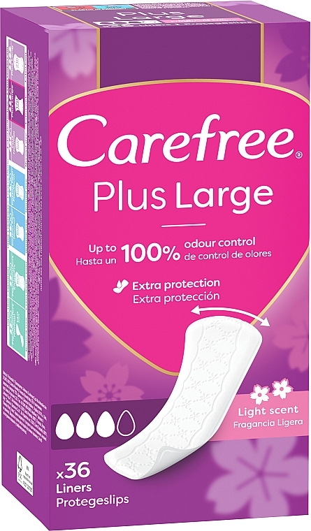 Pantiliners, 36 pcs - Carefree Plus Large Maxi — photo N1