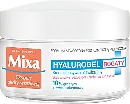 Moisturizing Face Cream - Mixa Hyalurogel Moisturizing Face Cream — photo N3