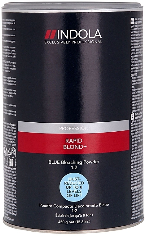 Bleaching Dust-Free Blue Powder - Indola Profession Rapid Blond+ Blue Dust-Free Powder — photo N6
