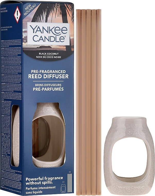 Reed Diffuser "Black Coconut" - Yankee Candle Black Coconut Pre-Fragranced Reed Diffuser — photo N1