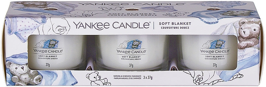 Scented Candle Set "Soft Blanket" - Yankee Candle Soft Blanket (candle/3x37g) — photo N1