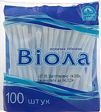 Fragrances, Perfumes, Cosmetics Cotton Buds in Polyethylene Pack, 100 pcs - Viola