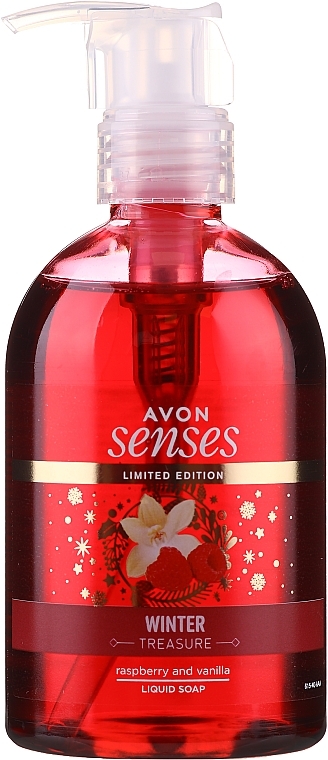 Liquid Soap 'Raspberry and Vanilla' - Avon Senses Winter Treasure Liqued Soap Limited Edition — photo N1