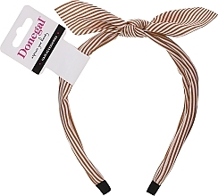 Fragrances, Perfumes, Cosmetics Hair Hoop with Decorative Knot, FA-5618, beige striped - Donegal