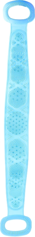 Silicone Body Scrubber with Handles, blue - Deni Carte — photo N6