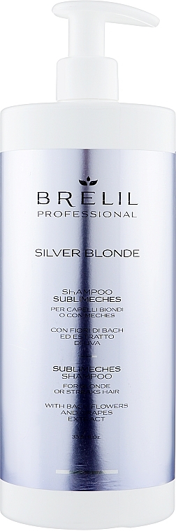 Anti-Yellow Shampoo - Brelil Silver Blonde Sublimeches Shampoo — photo N7