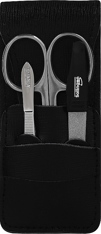 Manicure Set, 3 tools, 162/C, black - Titania — photo N3