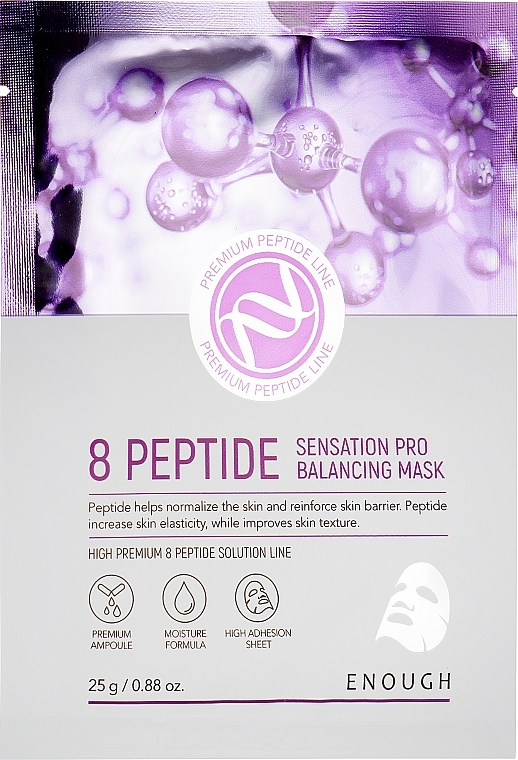 Sheet Mask with Peptide Complex - Enough 8 Peptide Sensation Pro Balancing Mask Pack — photo N1