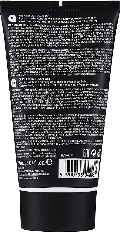 3-in-1 Vegan Charcoal Depilatory Cream - Tanita Vegan — photo N7