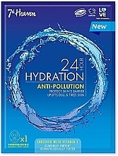 Fragrances, Perfumes, Cosmetics Facial Sheet Mask - 7th Heaven 24H Hydration Anti-Pollution Mask