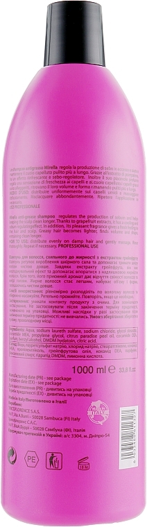 Shampoo for Hair, Prone to Greasiness with Grapefruit Extract - Mirella Basic Salon Shampoo — photo N21