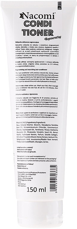 Moisturizing Hair Conditioner - Nacomi Regenerating Conditioner — photo N2