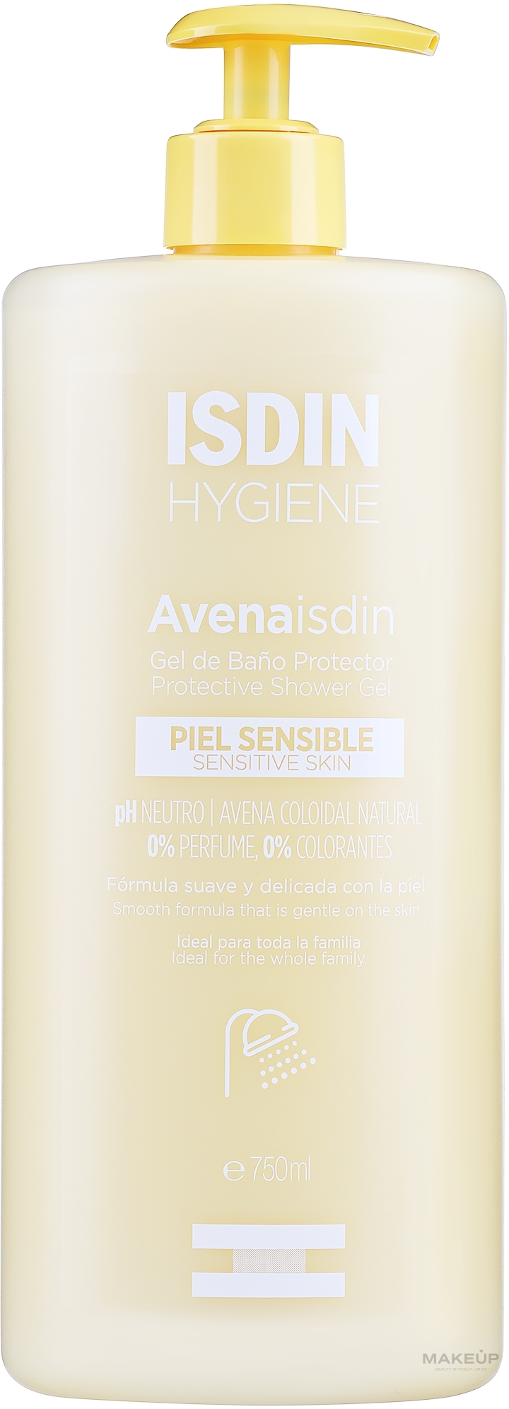 Shower Gel for Sensitive Skin - Isdin Avena Protective Bath Gel Sensitive Skin — photo 750 ml