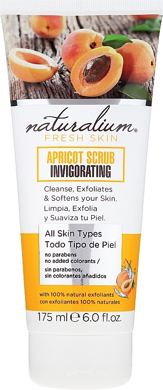 Body Scrub - Naturalium Invigorating Apricot Scrub — photo N1