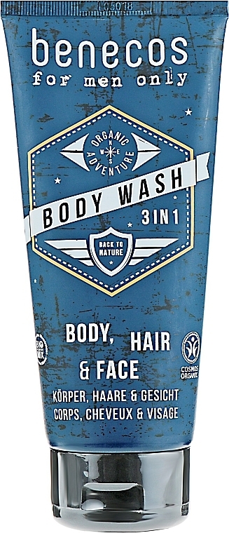Shower Gel - Benecos For Men Only Body Wash 3in1 — photo N1