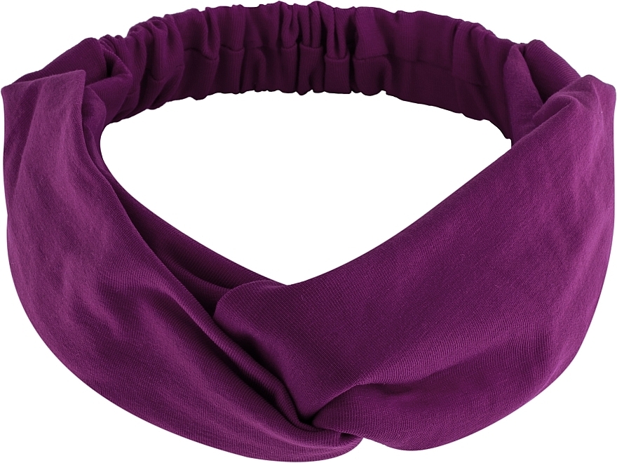 Headband, Knit Cross, purple, "Knit Twist" - MAKEUP Hair Accessories — photo N1