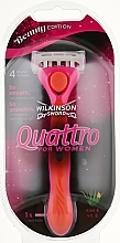 Fragrances, Perfumes, Cosmetics Shaving Razor + 1 Refill Blade - Wilkinson Sword Quattro For Women Beauty Edition