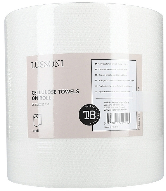 Disposable Towels, 26x26cm - Lussoni Cellulose Towels On Roll — photo N5