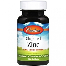 Fragrances, Perfumes, Cosmetics Zinc Chelate Dietary Supplement, 30mg - Carlson Labs Chelated Zinc