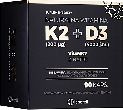 Vitamin K2 200 mg + D3 4000 j.m. Dietary Supplement, capsules - Laborell — photo N1