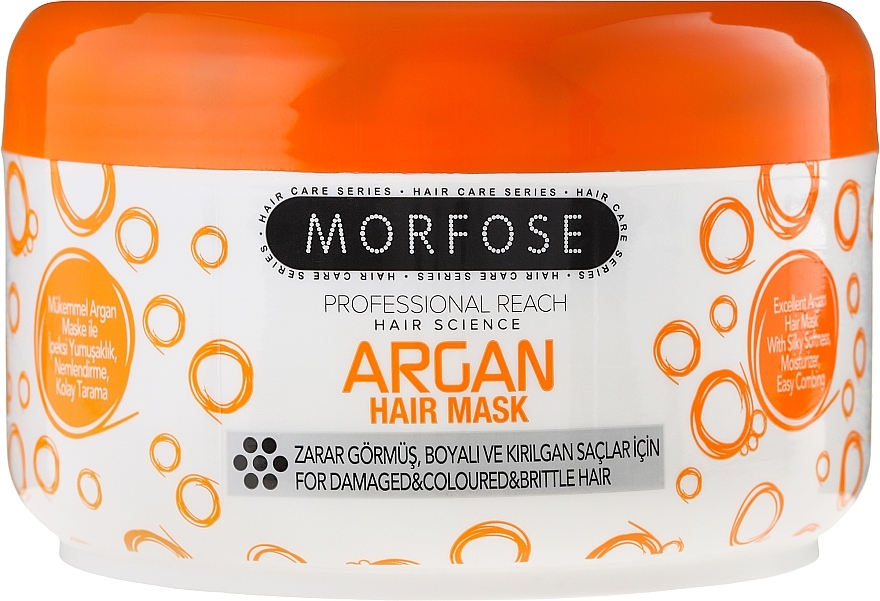 Damaged & Colored Hair Mask - Morfose Buble Argan Hair Mask — photo N1