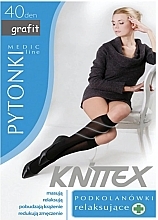 Fragrances, Perfumes, Cosmetics Women Relaxing Knee-Highs 40 Den, grafit - Knittex