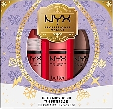 NYX Professional Makeup X-mas Butter Gloss Trio - Lip Gloss Set — photo N3