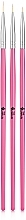 Nail Art Brush Set, pink - Nails Molekula — photo N4