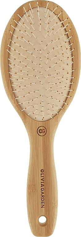 Massage Hair Brush, M - Olivia Garden Bamboo Touch Detangle Nylon — photo N9