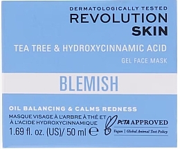 Gel Face Mask - Revolution Skin Blemish Tea Tree & Hydroxycinnamic Acid Gel Mask — photo N3