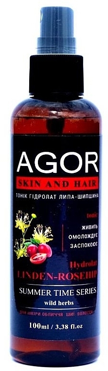 Linden & Rosehip Hydrolate Tonic - Agor Summer Time Skin And Hair Tonic — photo N3