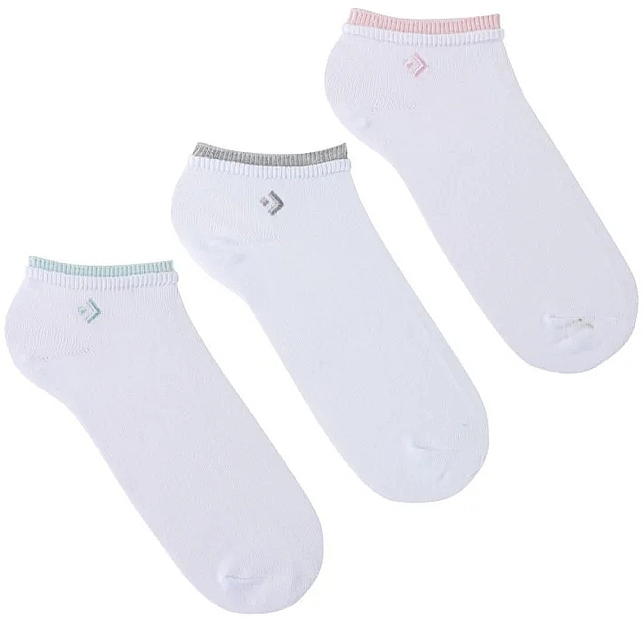 Socks, white with a pink insert - Moraj — photo N2