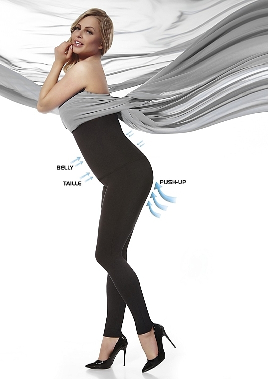 Women Slimming Leggings with Push-Up Effect 'Bella', black - Bas Bleu — photo N4