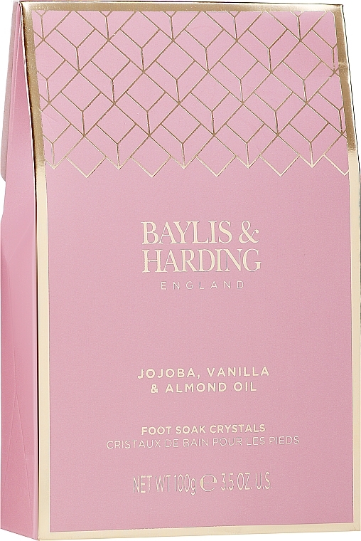 Set - Baylis & Harding Jojoba, Vanilla & Almond Oil (f/lot/140ml + bath/salt/100g + slippers) — photo N3