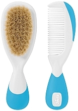 Baby Comb & Hair Brush, blue - Chicco Brush and Comb for Baby Blue — photo N2