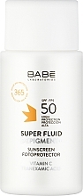 Fragrances, Perfumes, Cosmetics Sunscreen Depigmentant Fluid with Tranexamic Acid SPF 50 - Babe Laboratorios Sun Protection Super Fluid Depigment+ SPF50