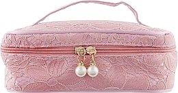 Fragrances, Perfumes, Cosmetics Makeup Bag "Lace", B137-5B, pink - Natural Style