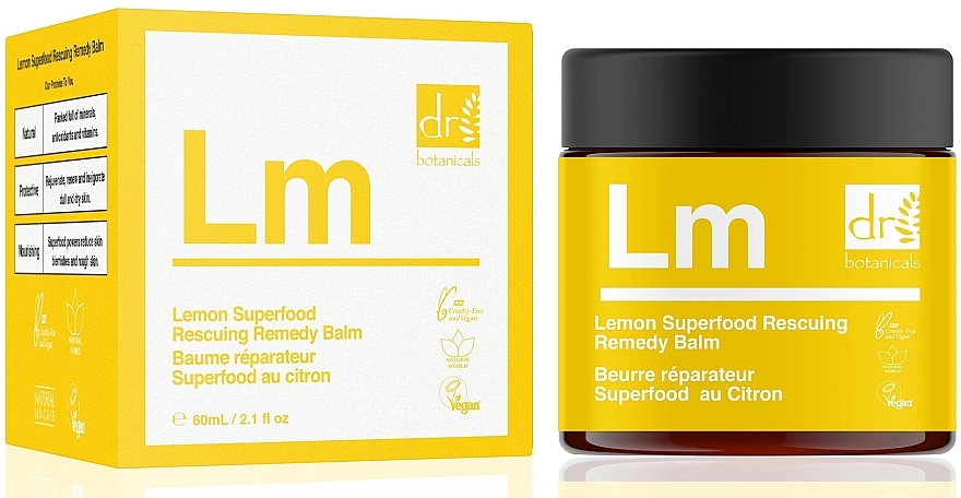 Face Balm - Dr. Botanicals Lemon Superfood Rescuing Remedy Balm — photo N1