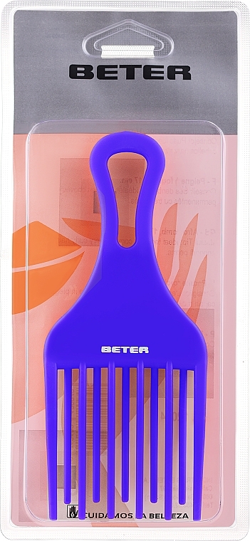 Comb for Curly Hair, dark blue, 17 cm - Beter Beauty Care — photo N1