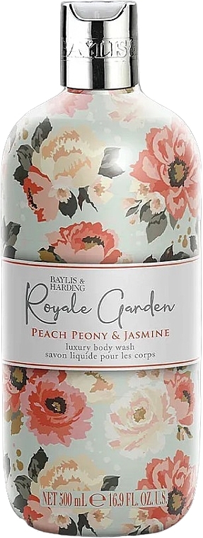 Peony & Jasmine Shower Gel - Baylis & Harding Royale Garden Peach Peony & Jasmine Body Wash — photo N1