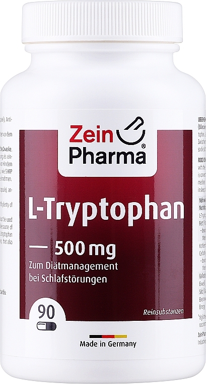 L-Tryptophan Food Supplement, 500 mg - Zein Pharma L-Tryptophan — photo N1