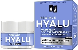 Fragrances, Perfumes, Cosmetics Smoothing Anti-Wrinkle Night Cream - AA Hyalu Pro-Age Night Cream