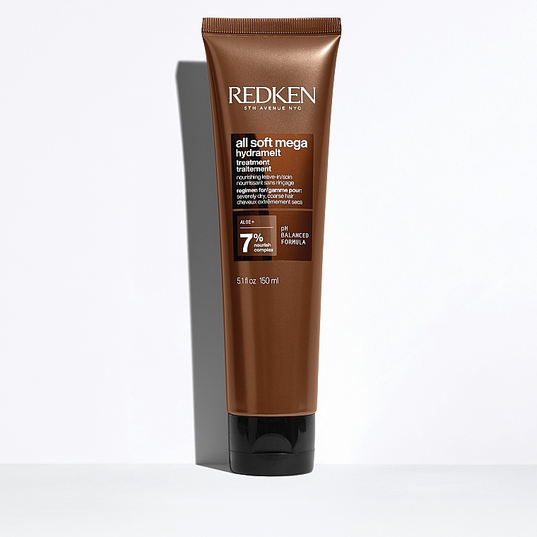 Leave-in Nourishing & Softening Care for Dry & Brittle Hair - Redken All Soft Mega HydraMelt Cream — photo N2