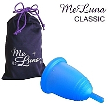 Menstrual Cup with Ball Stem, S-size, purple - MeLuna Classic Shorty Menstrual Cup Stem — photo N1