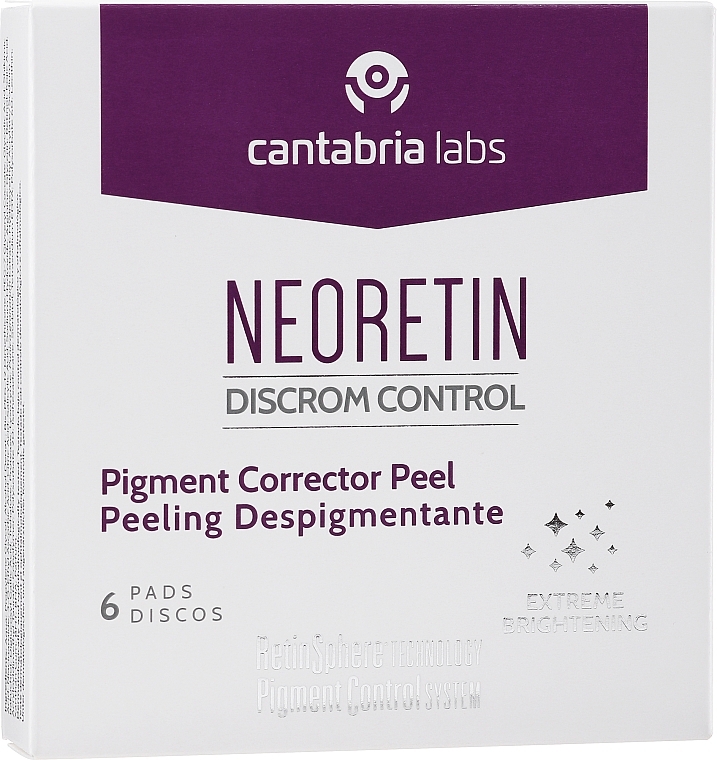 Brightening Face Peeling - Cantabria Labs Neoretin Discrom Control Pigment Peel Pads — photo N2