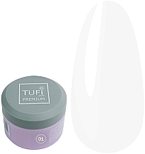 Nail Extension Gel - Tufi Profi Premium LED Gel 01 Clear — photo N1