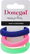 Fragrances, Perfumes, Cosmetics Hair Ties, 3 pcs, FA-5680, green, blue, light pink - Donegal