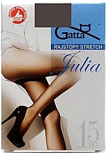 Tights "Julia Stretch" 15 Den, fumo - Gatta — photo N1