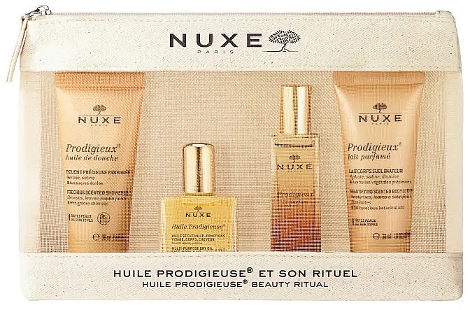 Nuxe Prodigieuse - Set (edp/15ml + b/oil/10ml + sh/oil/30ml + b/lot/30ml) — photo N1