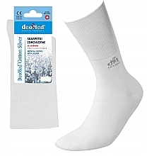 Fragrances, Perfumes, Cosmetics Health Socks with Silver, white - DeoMed Cotton Silver